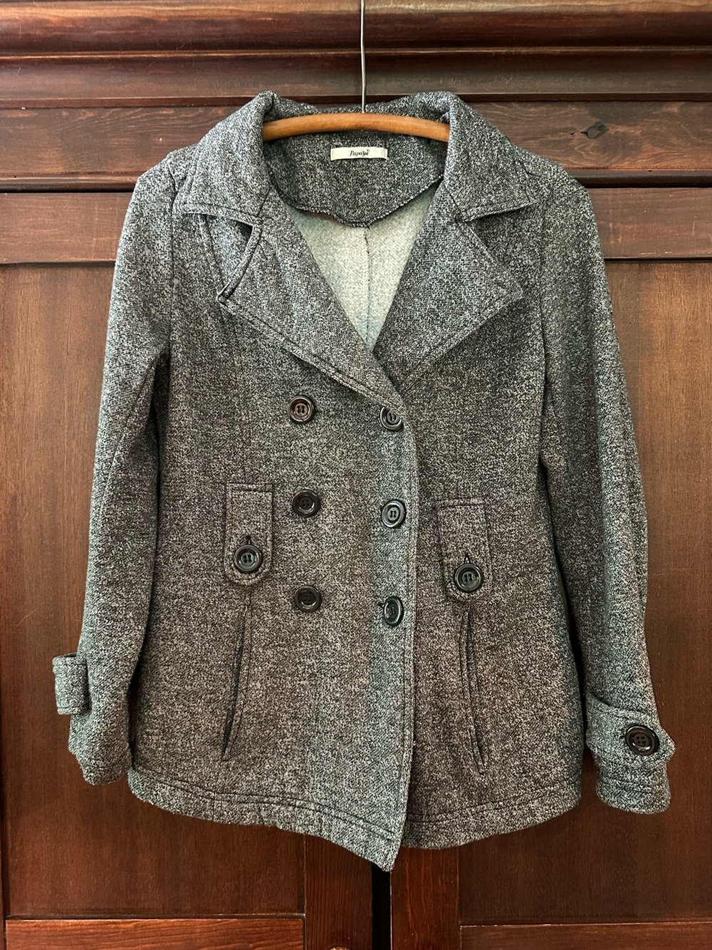 Papaya • women’s pea coat • jacket